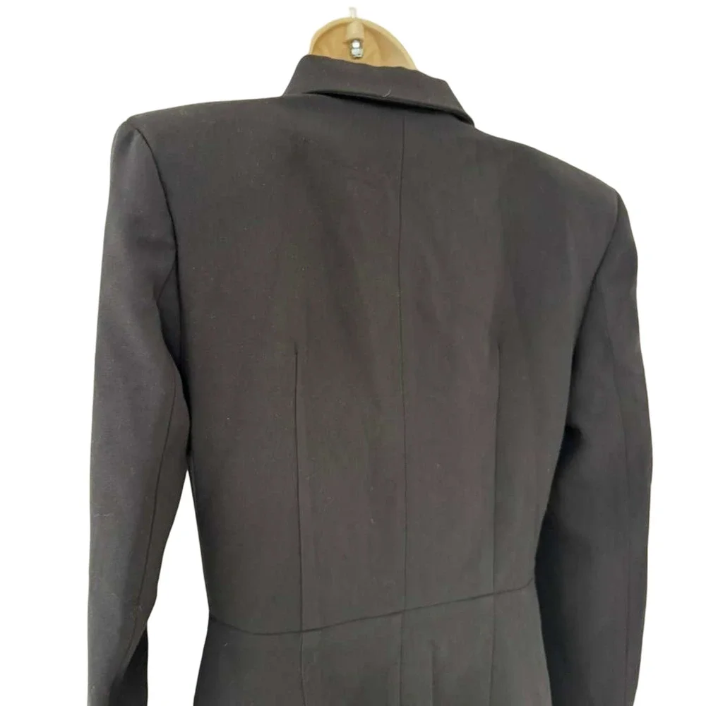 Pretty Little Thing by Naomi Campbell Black Tuxedo Jumpsuit NWT Wide Leg sz 6 - Picture 10 of 16